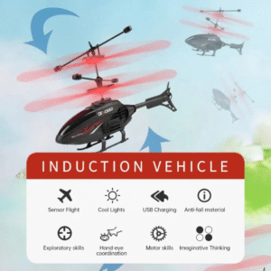 Helicopter Remote Control Flying for Unisex Child/Kids Age 4 + Years, Indoor Palm Sensing RC Helicopter Rechargeable Helicopter with LED Lights Pack of 1 Multi Color