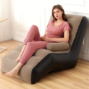 Inflatable Lazy Sofa Chair with Household air Pump, Foldable Lounge Chair with Armrests