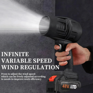 Grampa's Weeder Handheld Electric Portable Air Blower,Turbo Jet Blower Cordless 48V,Handheld High Powerful Blow Brushless Motor for Extra runtime,for Car,Home Cleaning Corner, Road Cleaning (Black)