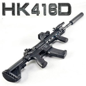 Electric M416 Small Balls Blaster Gun with 5000 Small Balls, Battery Gun with Automatic Fast Fire Rate for Adults - Big Size M416, Blue