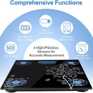 Strob Digital Body Weighing Machine | Tempered Glass LCD Display Weighing Scale
