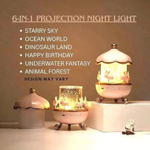 Desidiya Bunny Night Light Projector LED Lamp 6 Film Shades