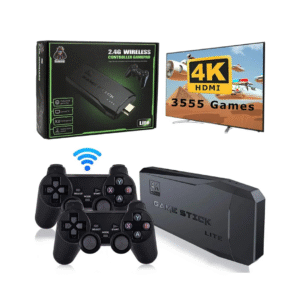 M15 Retro Game Stick, 4K Output & Wireless Controller Plug and Play Video Game Console with 19000+ Games (64G)