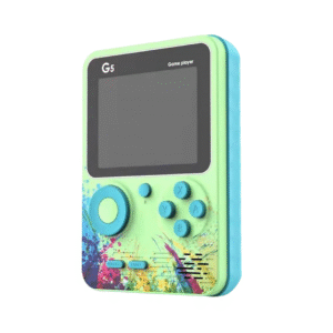 G5 Retro Game Box 500-in-1, Handheld Classic Game Pad with Built-in 8-Bit Games, Portable Gaming Console for Kids & Adults – Rechargeable Battery, Compact Travel Design