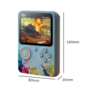 G5 Retro Game Box 500-in-1, Handheld Classic Game Pad with Built-in 8-Bit Games, Portable Gaming Console for Kids & Adults – Rechargeable Battery, Compact Travel Design