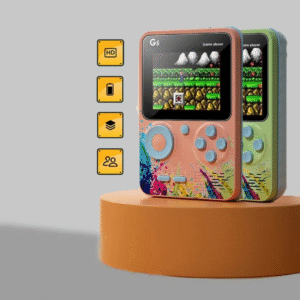 G5 Retro Game Box 500-in-1, Handheld Classic Game Pad with Built-in 8-Bit Games, Portable Gaming Console for Kids & Adults – Rechargeable Battery, Compact Travel Design