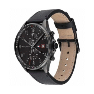 Tommy Hilfiger Men’s WEST Black Dial Leather Analog Watch – TH1791711