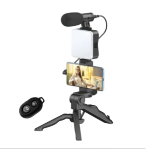 AY-49 RGB LED Video Vlogging Light Kit, Portable Dimmable LED Panel with Adjustable Colors, Rechargeable Battery, Tripod Stand – Ideal for Vlogging, Photography & Video Recording