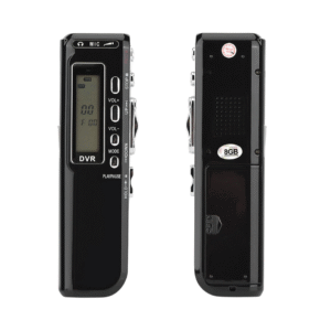 8GB Digital Audio Voice Recorder with Key Lock Screen, Telephone Recording, Real-Time Display & MP3 Player