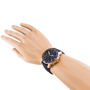 Fossil Men Leather Grant Sport Analog Blue Dial Watch-Fs5237, Band Color-Blue