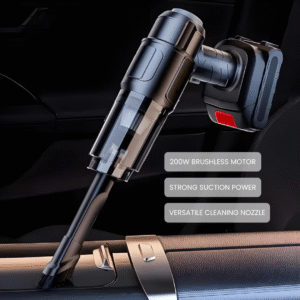 12V Car Portable Vacuum Cleaner with High Power 6000mAh Battery & Powerful 9000pa Suction Mini Handheld Suction Cleaner for Car Detailing, Home, Pet Hair