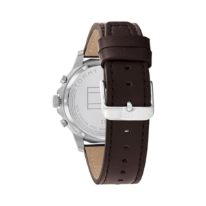 Tommy Hilfiger Men’s Matthew Analog Watch – Blue Dial with Brown Leather Strap (WTOTH1791940)