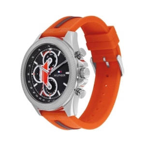 Tommy Hilfiger Men’s Clark Analog Watch – Grey Dial with Multicolor Silicone Strap (TH1792084)