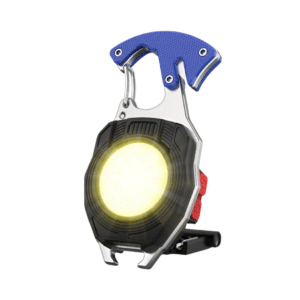 Keychain LED Flashlights, Rechargeable Flashlights Torch 7 Light Modes with Lighter, Whistles, Screwdriver, Bottle Opener, Magnet Base