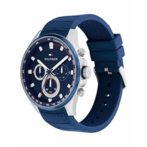 Tommy Hilfiger Men’s 45 mm Max Blue Dial Silicone Analog Watch – WTOTH1791970