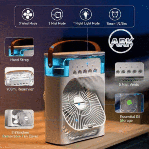 Nova Misting Fan Small Cooling Fan Silent 3 Speeds USB Fans for Car Indoor Office White|Home & Garden