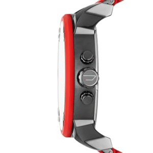 Diesel Stainless Steel Analog Gray Dial Men’s Watch with Red Band – DZ7370