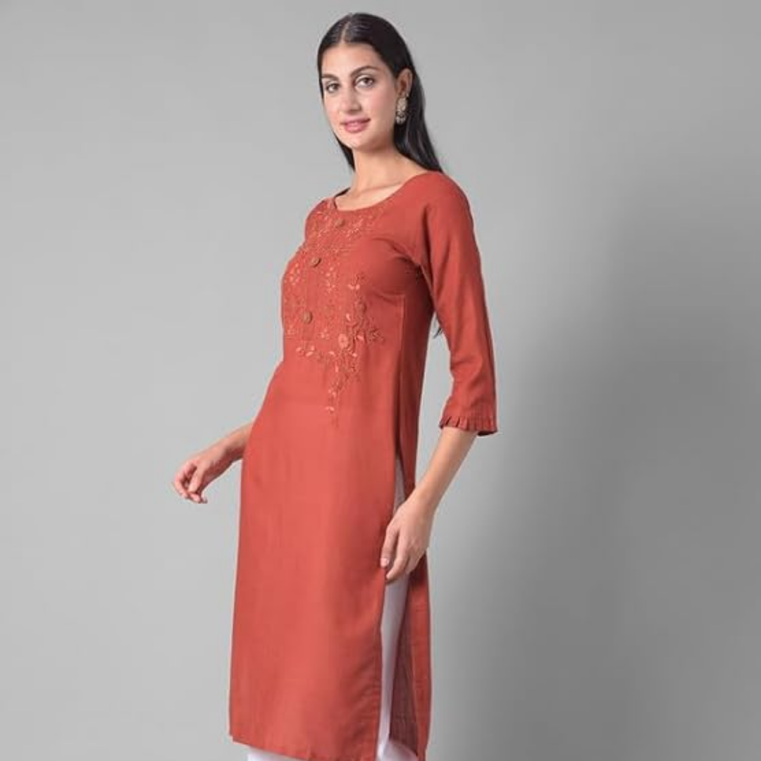 Dollar Women's Cotton Blend Solid Regular Dress Shirt - Image 3