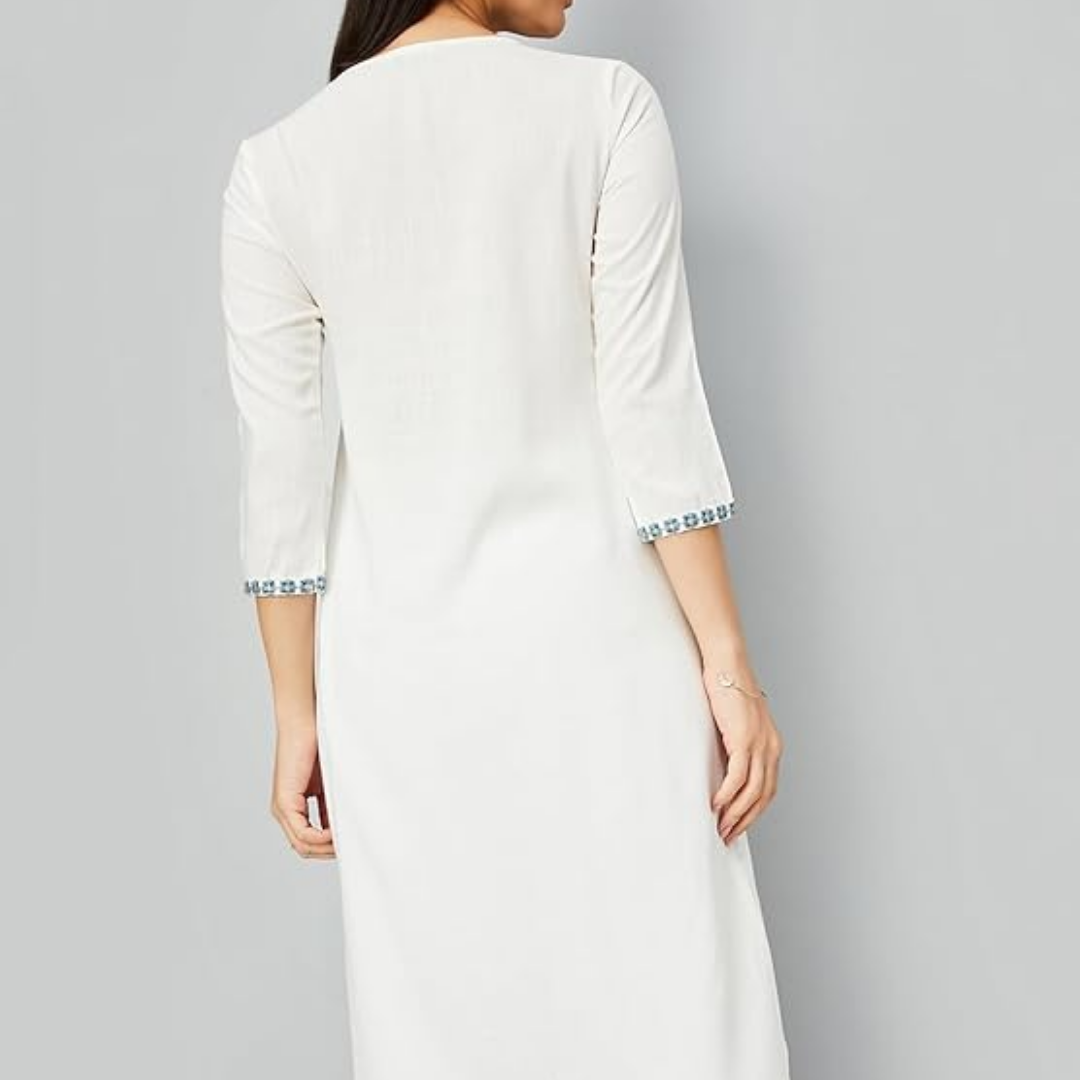 Max Women's Rayon Regular Fit Casual Kurta - Image 5