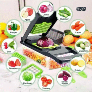 12-in-1 Multipurpose Kitchen Chopper & Slicer Set Vegetable & Fruit Cutter, Grater, Peeler and Chipser