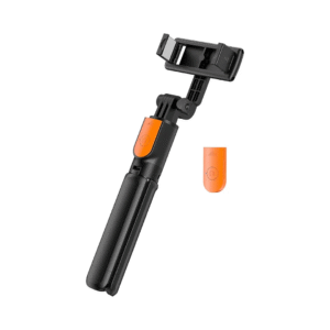 Bluetooth Extendable Selfie Stick cum Tripod with Wireless Remote (Black) 360° Adjustable | Compatible with iPhone & Android