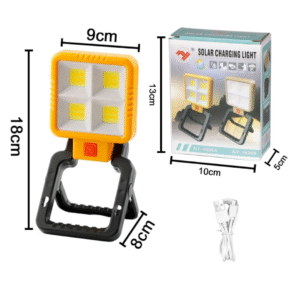 Rechargeable Portable LED Reflector Spotlight ,Solar-Powered Camping & Outdoor Flood Light
