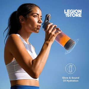 Smart Hydration Reminder Water Bottle - 770 ml LED Glow & Sound Alert Bottle with Chug Cap