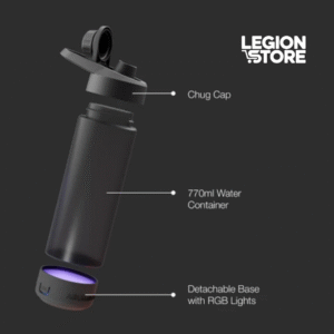 Smart Hydration Reminder Water Bottle - 770 ml LED Glow & Sound Alert Bottle with Chug Cap
