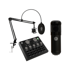 DIGIMORE D-430 Condenser Microphone Kit with V8 Sound Card  Complete Studio Recording Set | Voice Changer | Karaoke, Gaming & Podcast