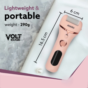 Callus Remover with 3 Interchangeable Head Rollers – Electronic Foot Scrubber (Pink)